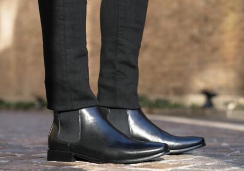 Florsheim Mens EE Extra Wide Leather Barret Plain Toe Chelsea Boots - Picture 11 of 15