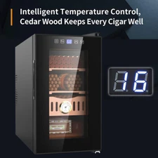Cigar Humidor Cabinet 25L 150 Counts Capacity, Electric Cooling Humidor
