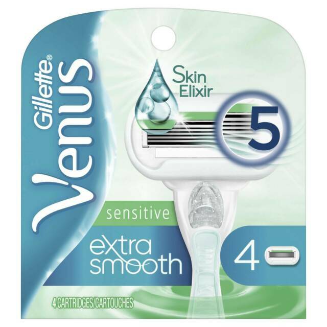 Gillette Venus Sensitive Deluxe Smooth 4 Cartridges with 5 Blades