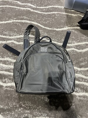 Authentic Michael Kors Medium Nylon Backpack Gray MSRP $168 Preowned