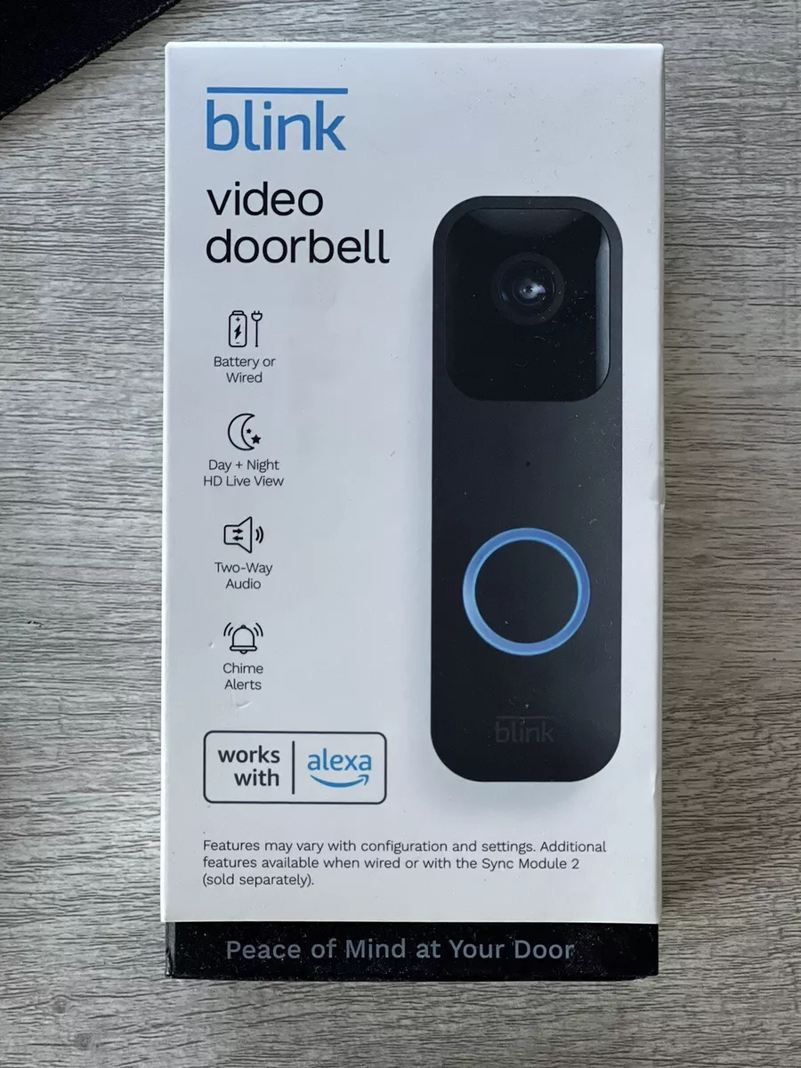 Blink Video Doorbell | Two-way audio, HD video, motion and chime app alerts  and Alexa enabled — wired or wire-free (Black)