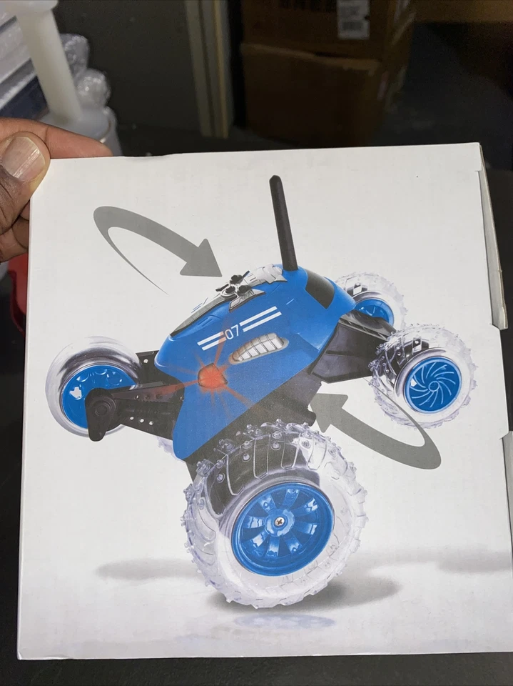 BLUE or BLACK SHARPER IMAGE Thunder Tumbler Toy RC Kids Car - Image 2 of 4