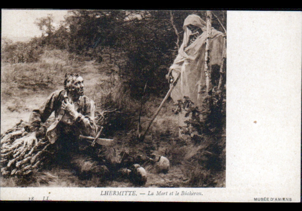ART PEINTURE au Musée de AMIENS / LA MORT & LE BUCHERON par LHERMITTE - Photo 1/1