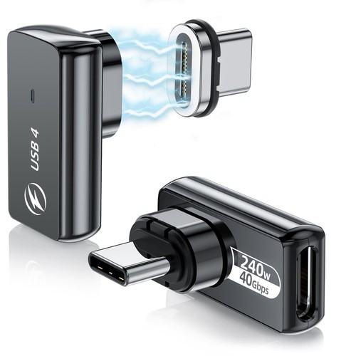 Lot de 2 adaptateurs magnétiques USB-C 240 W - Adaptateur USB C magnétique à ... - 第 1/7 張圖片