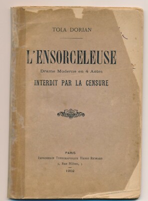 Tola DORIAN autograph sending on EO l'Ensorseleuse to André Taponier photographer
