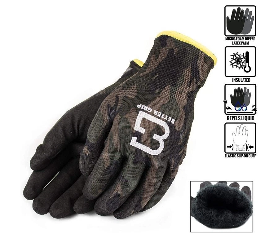 Safety Winter Insulated Double Lining Rubber Coated Work Gloves -BGWANS-MT