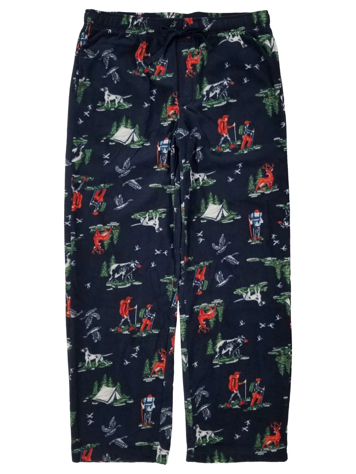 Mens Navy Blue Fleece Outdoor Wildlife Camping Sleep Pants Pajama Bottoms
Opens in a new window or t
