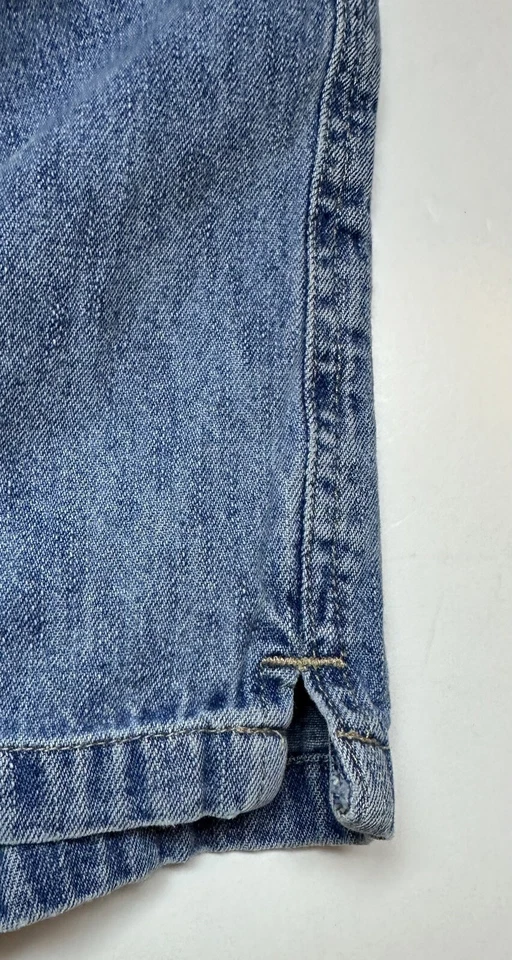 Vintage 90s Y2K Denim Shorts 30” High Waist ACTUAL Drawstring Bareback Grunge - Image 4 of 4