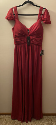 NWT! Lulus Ocean Of Elegance Wine Red Women’s Maxi Dress Sz Medium