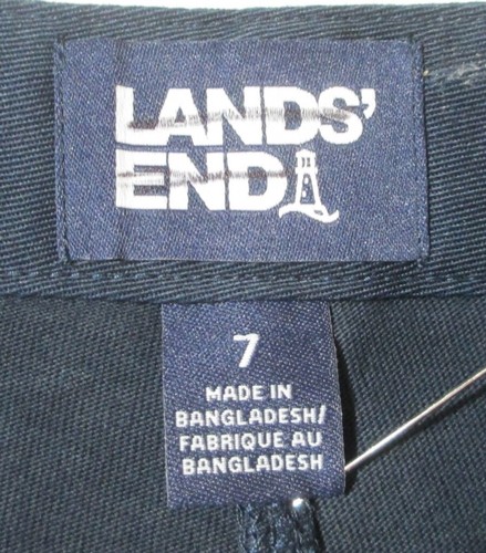 LANDS END Navy School Uniform Long Chino Skort Girls 7 NEW - Picture 6 of 6