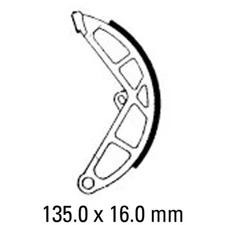 Ferodo Rear Brake Shoes for Piaggio Bravo EVL 1978-1980