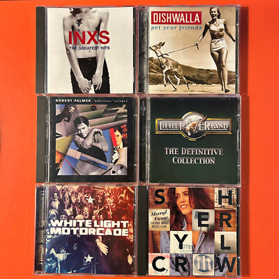 SIX-PACK OF POP ROCK CDs - INXS, DISHWALLA, ROBERT PALMER, LITTLE RIVER ...
