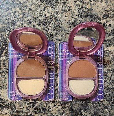 CoverGirl Queen Collection Powder Foundation - New Old Stock. Damaged Cards