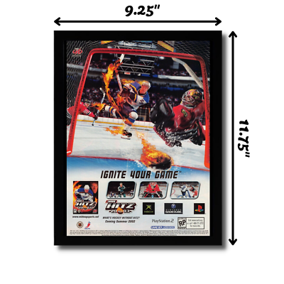 NHL Hitz 2003 Framed Print Ad/Poster Original PS2 Xbox