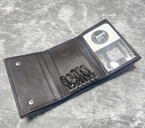 Genuine Leather Men's Key Holder Accessory 6 Key Chain Wallet Case Many Colors - Picture 27 of 29