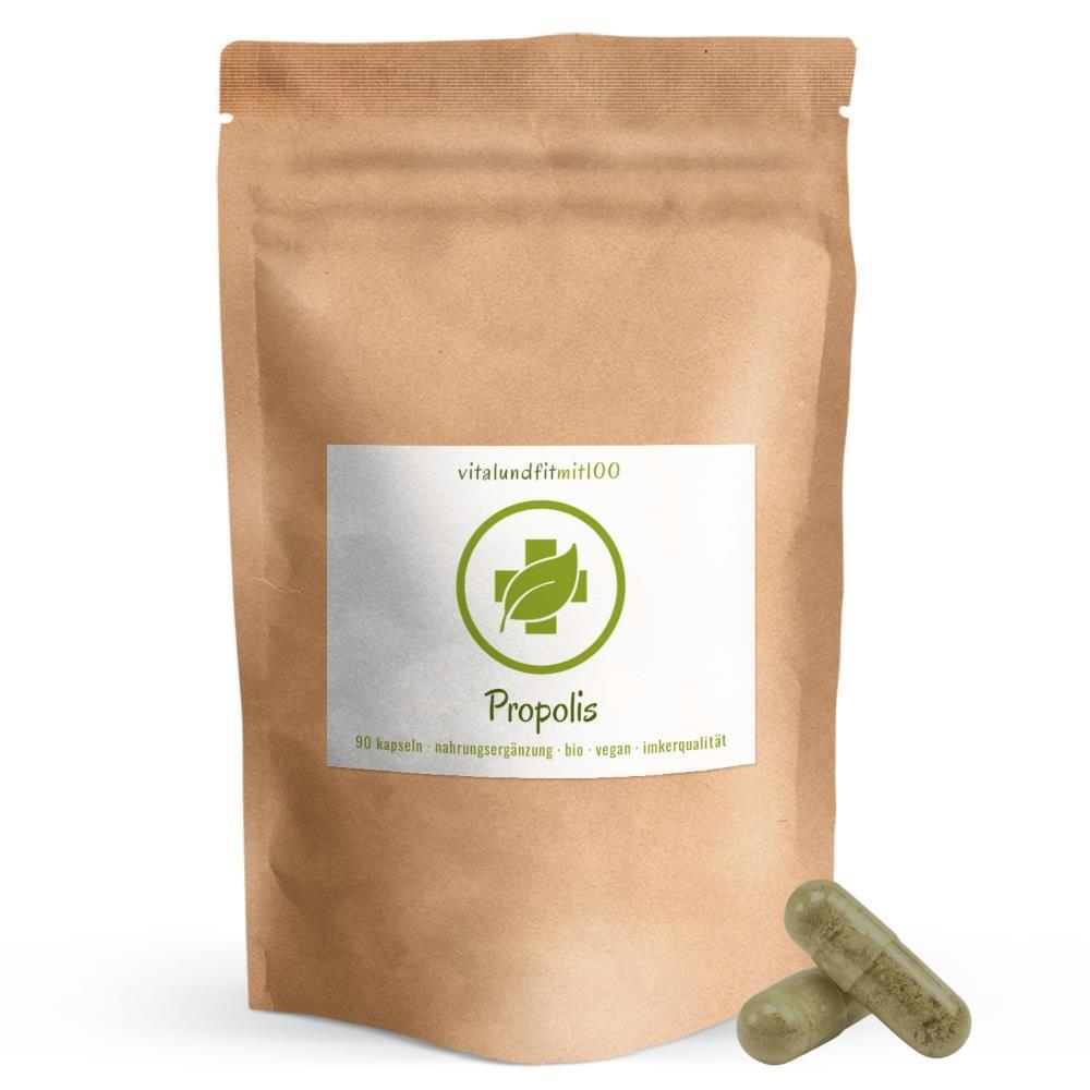 Cápsulas de propóleo orgánico 90 piezas a 224 mg | extracto de propóleo en cápsula vegetal