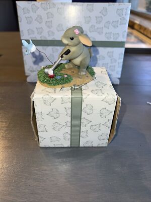Charming Tails Keep Your Eye On The Birdie Figurine Golf Bunny-LIMITED EDITION