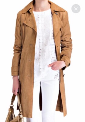 LILIENFELS Mantel 38 Wildleder Jacke M Leder Ledermantel