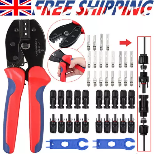 Solar Crimping Tool Ratcheting Terminal Cable Crimper for 2.5-6.0mm², 26-10 AWG - Picture 1 of 7
