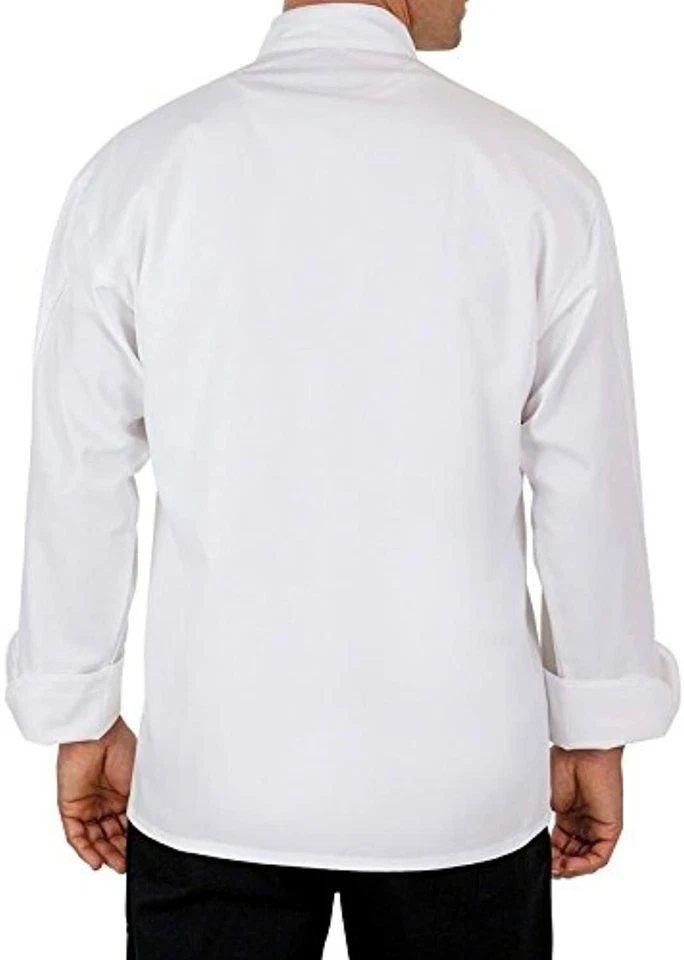 Chef Coat Men Polycotton Single Breast Coat Chef Jacket Restaurant Uniform - Image 4 of 4