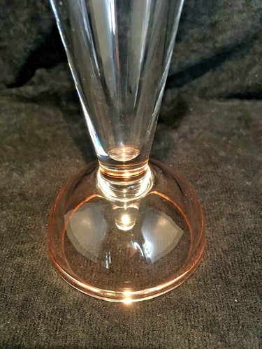 Vintage Luigi Bormioli Tintoretto Handblown Wine Water Glass Pink Geometric Base - Picture 3 of 5
