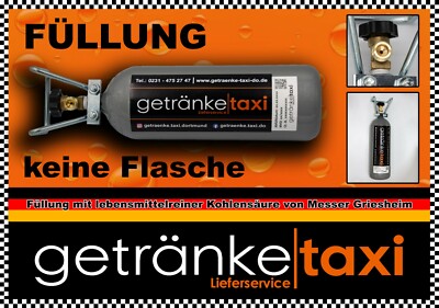2kg Co2 Kohlensäurequalität Lebensmittel E290 NUR FÜLLUNG Aquaristik DHL