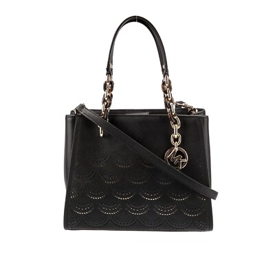 Michael Kors Sofia Black Leather Crossbody Bag