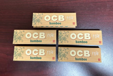OCB BAMBOO 1 1/4 Cigarette Rolling Papers -5 PACKS
