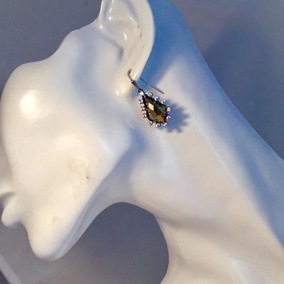 НОВЫЙ БЕЗ ЯРЛЫКОВ KENDRA SCOTT ИЮНЬ КОРИЧНЕВЫЙ ПИРИТ СМЕСЬ CZ СЕРЬГИ $75 - Изображение 2 из 3