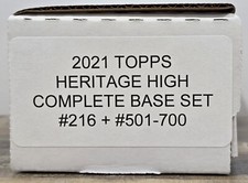 2021 TOPPS HERITAGE HIGH COMPLETE BASE SET #216 + #501-700
