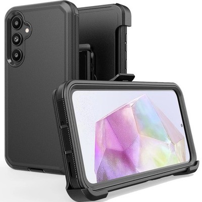 For Samsung Galaxy A15 5G Case Cover Clip Fit Otterbox Defender + Tempered Glass