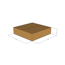 50 16x16x4 Kraft Brown Corrugated Shipping Boxes 32 ECT Single-Wall New