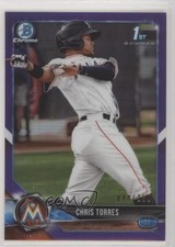 2018 Bowman Chrome Prospects Purple Refractor /250 Christopher Torres Chris fm0