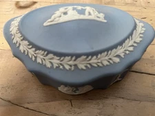Wedgwood Blue Jasperware Trinket Dish Oval