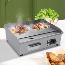 22" Commercial Electric Tabletop Griddle Flat Top Grill Hot Plate BBQ 1600W 