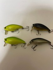 Evergreen Combat Crank & Lucky Craft CB-50 Fishing Lures Set of 4, Used