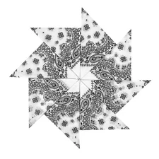 8 Pack 100% Cotton Paisley Bandanas Unisex Classic Head Wrap Handkerchief