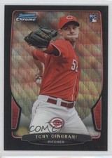 2013 Bowman Draft Chrome Black Wave Refractor Tony Cingrani #25 0w7