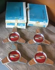 NOS 1957 CHEVY BELAIR 150/210 HUB CAP THREE BAR SPINNERS SET (4) NIB