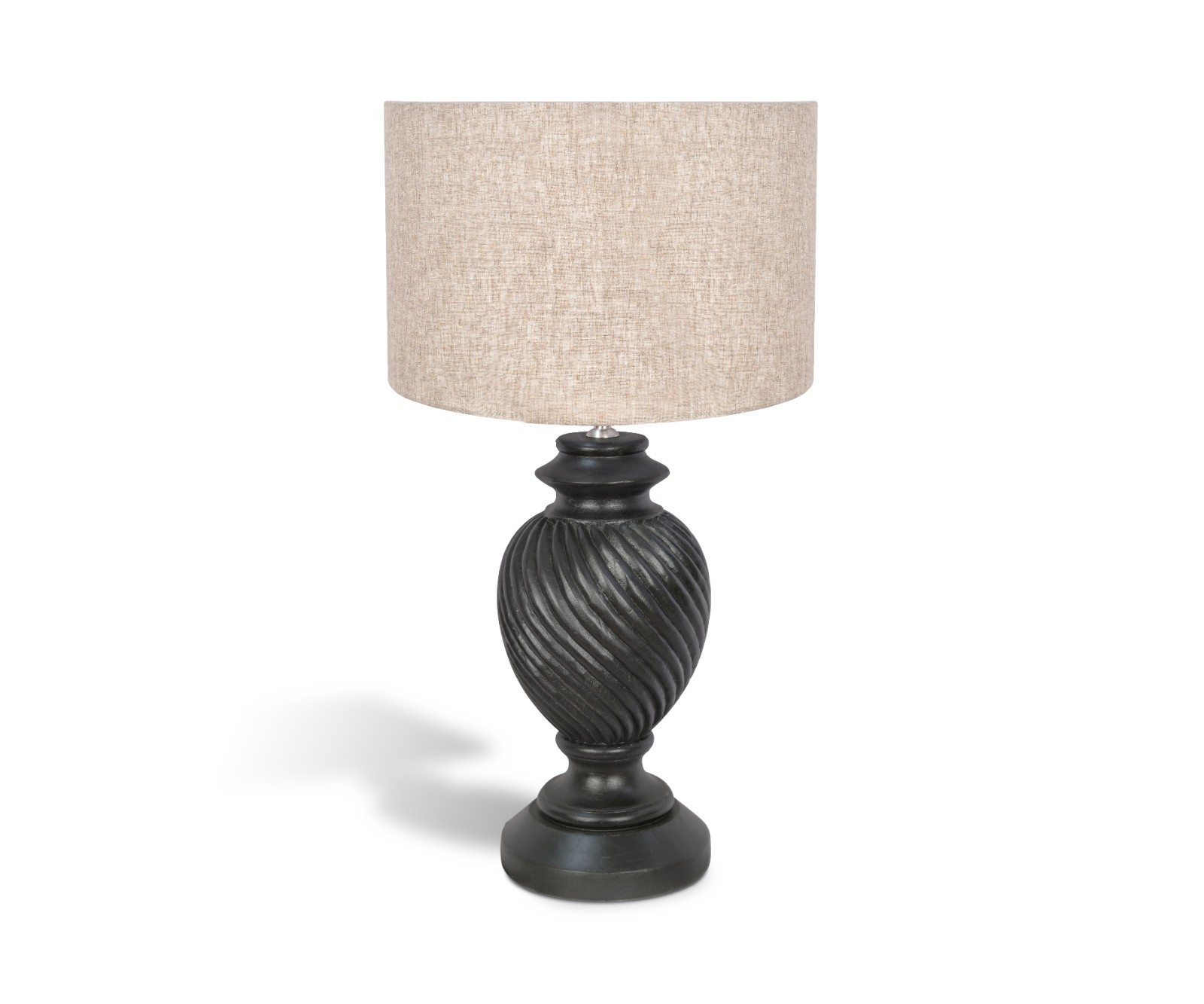 Elm Home And Garden Solid Wood Table Lamp Black - Image 2