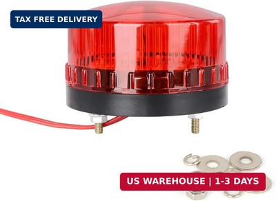 Red Strobe Light Flashing Beacon 110V AC Safety Alarm High Visibility Warning