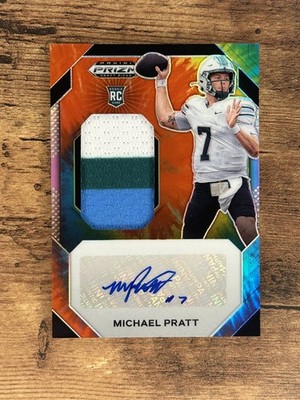 MICHAEL PRATT 2024 Prizm Draft Picks Tie-dye PRIZM #JPA-MPT RPA  /25 Rookie Auto