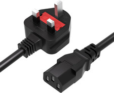 1.2 Meter UK Power Cable (IECC13 to BS1363) Kettle Lead/Power Cord Compatible wi