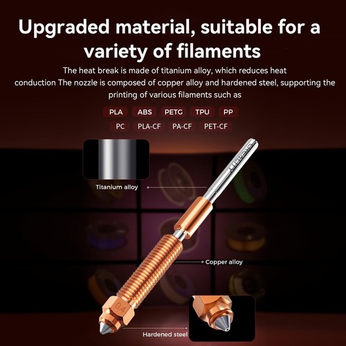 High Thermal Conductivity Ender 3 V3 Hotend Kit, Quick-Swap Nozzle, 60W Power - Afbeelding 8 van 9