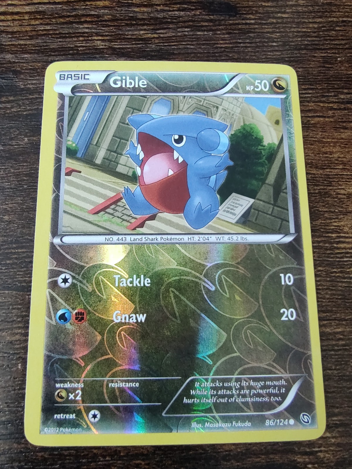 Pokemon Dragons Exalted Gible 86/124 Reverse Holo Card