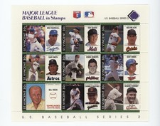 1989 St Vincent US Baseball Series 2 Stamps Sheets Mike Marshall Tom Seaver 0h1