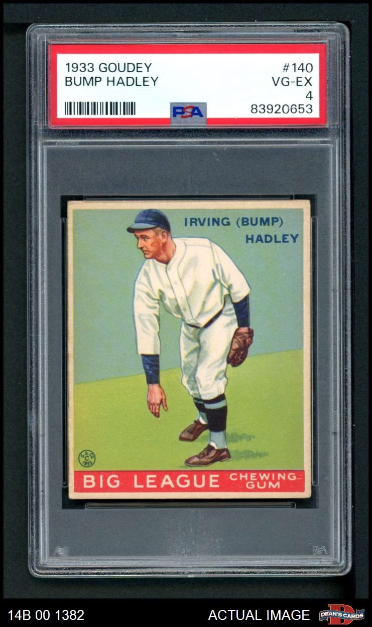 1933 Goudey #140 Bump Hadley Browns PSA 4 - VG/EX