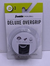 Franklin Deluxe Pickleball Paddle Overgrip Black 3 Pack Grip Tape 52973 New