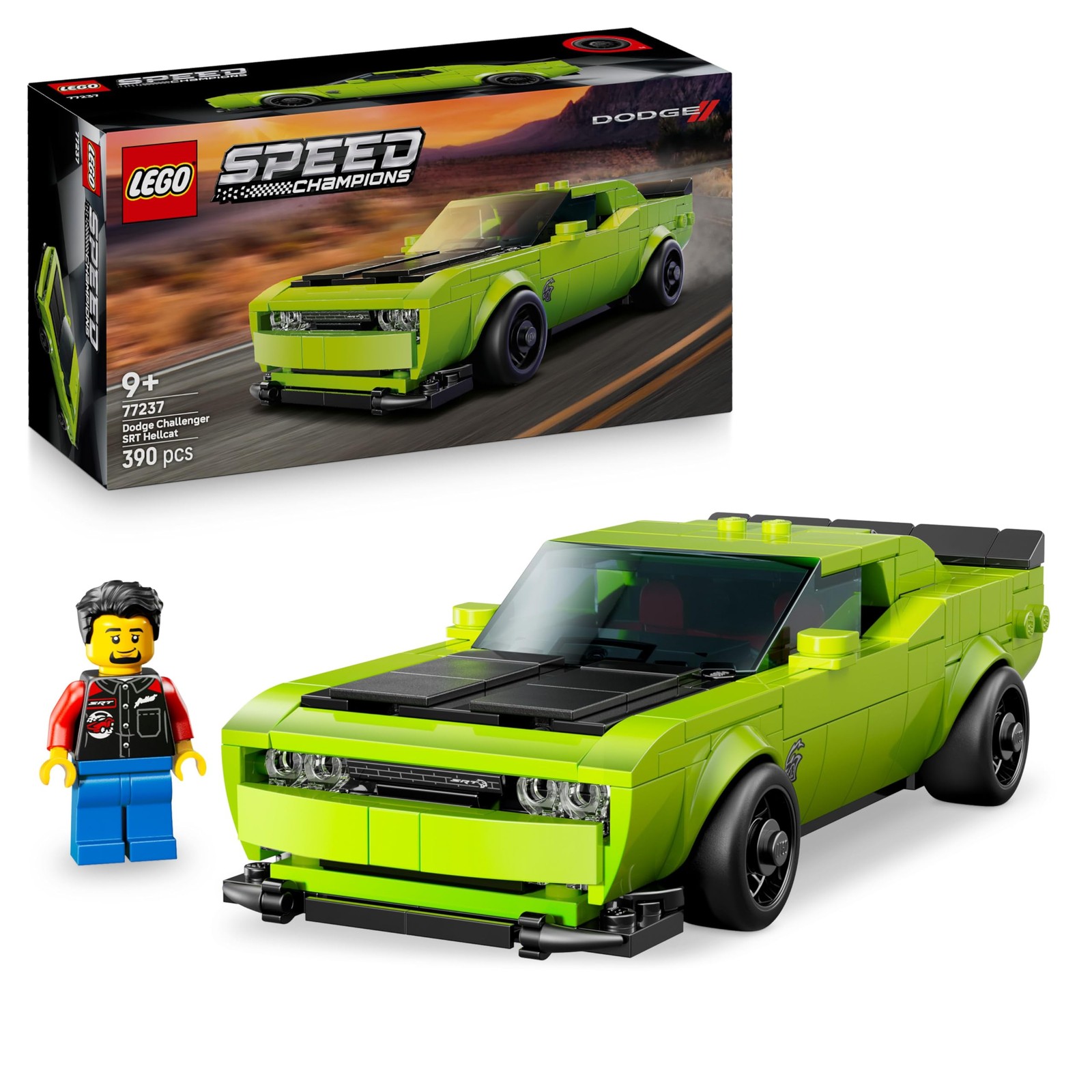 LEGO Speed: Dodge Challenger Srt Hellcat 390pcs(77237)9+new Slight Scratch - Image 7