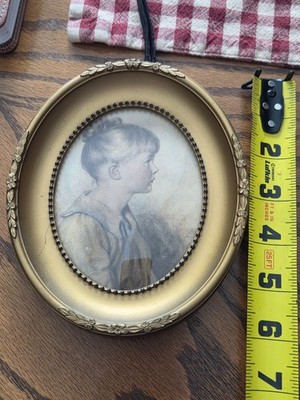 VTG. Charlotte by Sidney zBell Rare Oval framed Decorative wall art 2701 excelle